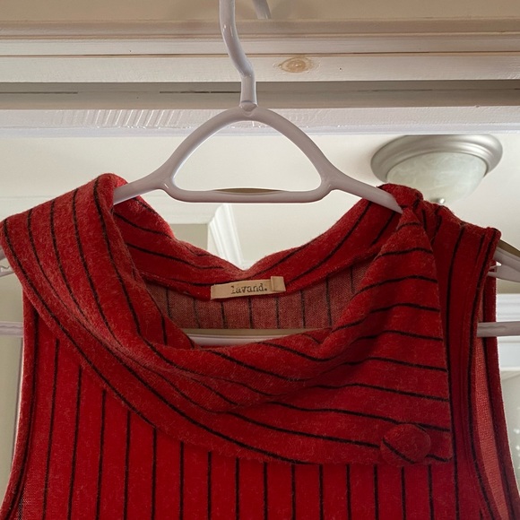 Lavand. Tunic with stripes and birds. - Picture 5 of 7